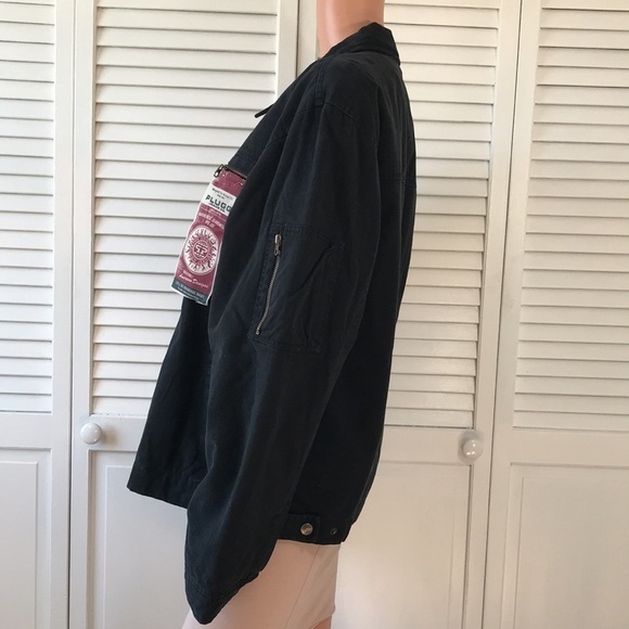PLUGG JEAN CO. Black Cotton Zip Up Jacket Size Large - Picture 4 of 12